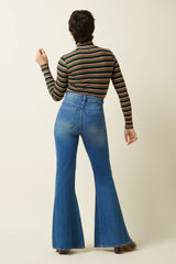 King Louie Rollneck Top Frostine Stripe