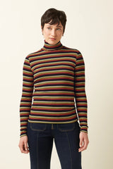 King Louie Rollneck Top Frostine Stripe