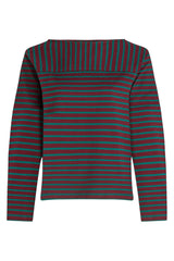 King Louie Boatneck Yoke Top Britney Stripe