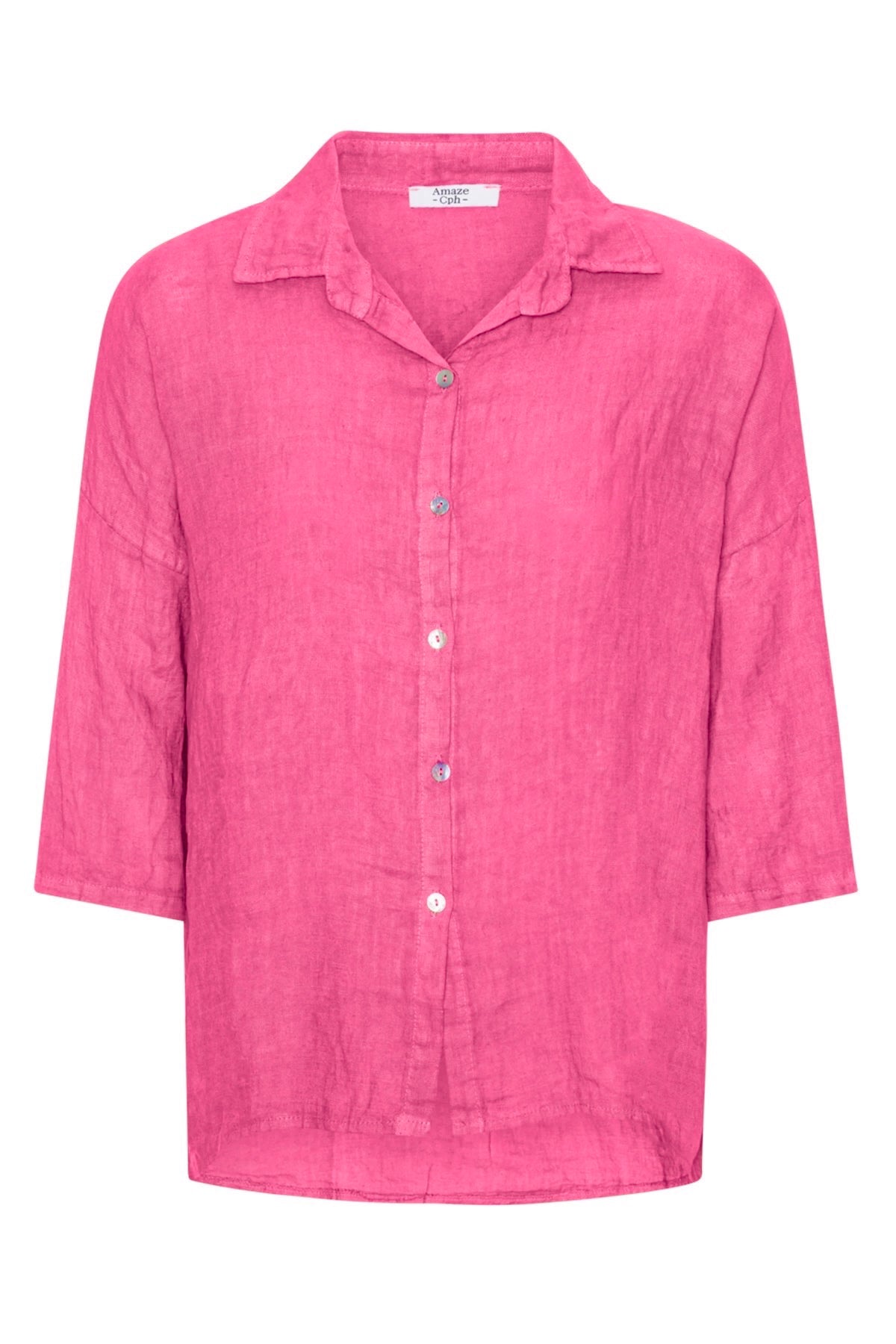 Amaze Hør Skjorte #farve_pink