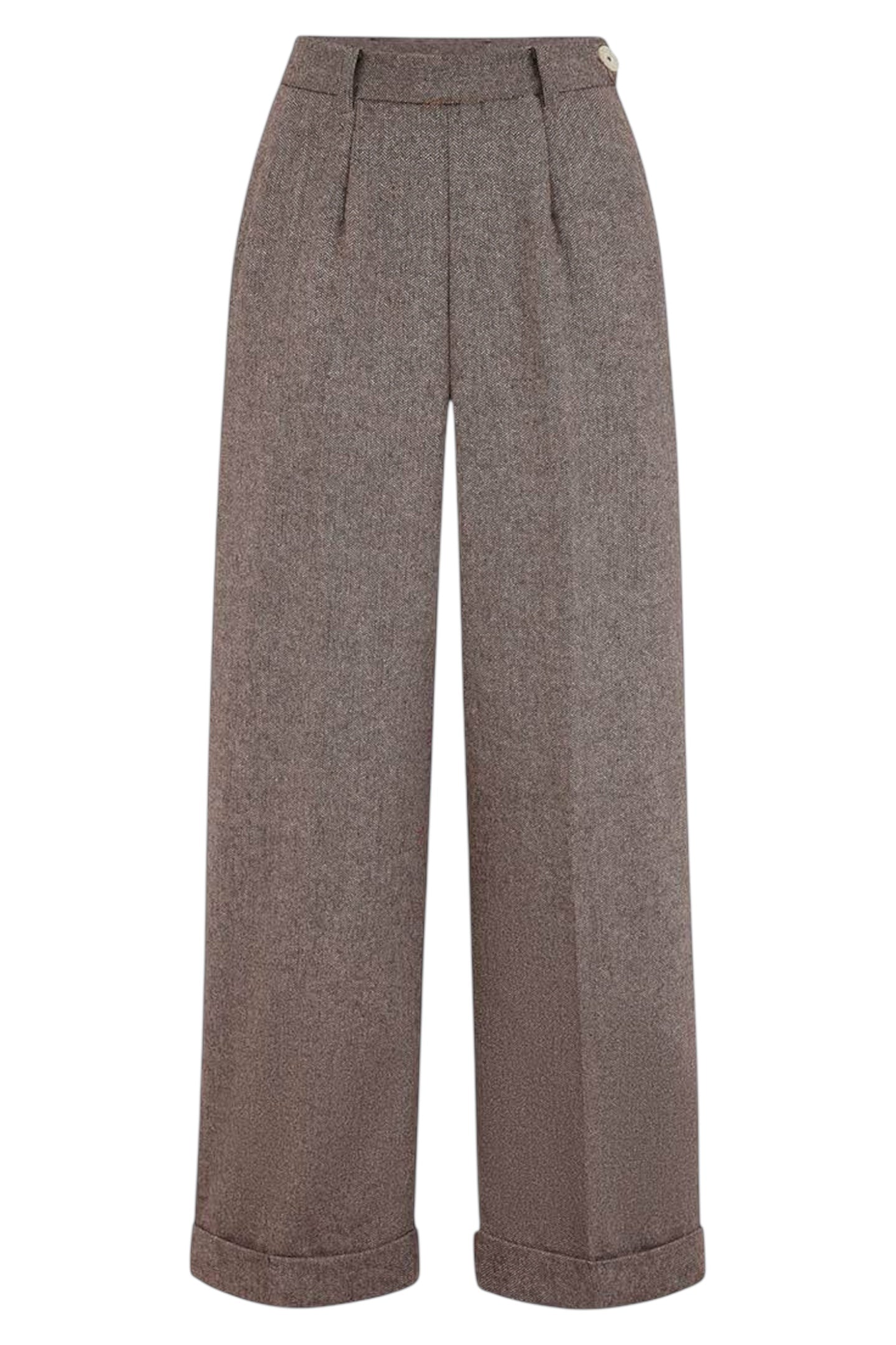 Weekend Doll Wide Leg Trousers Herringbone