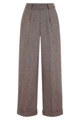 Weekend Doll Wide Leg Trousers Herringbone