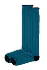 Full Colour Rib Knee Socks