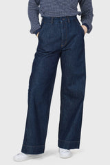 Klitmøller Lydia Denim Pant Dark Blue Stonewash Mørk Denim #farve_dark-blue-stonewash
