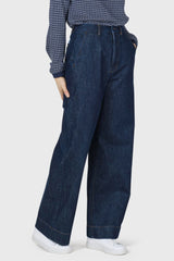 Klitmøller Lydia Denim Pant Dark Blue Stonewash Mørk Denim #farve_dark-blue-stonewash