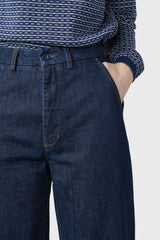 Klitmøller Lydia Denim Pant Dark Blue Stonewash Mørk Denim #farve_dark-blue-stonewash