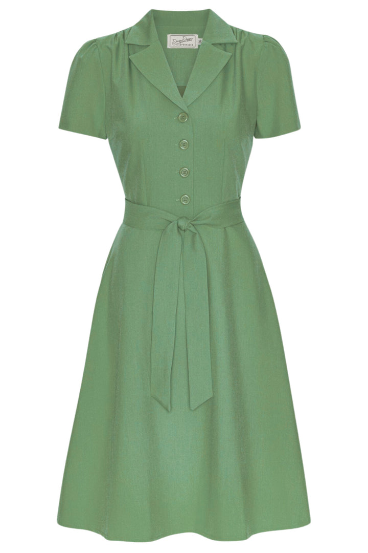 Daisy Dapper Betty Shirtdress #farve_dusty-green