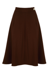 Weekend Doll Classic 1940s Style A-Line Skirt #farve_brown