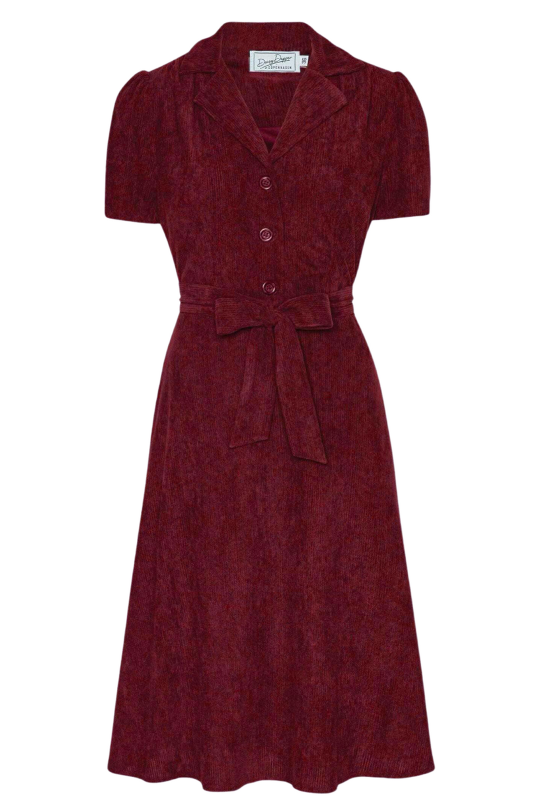 Daisy Dapper Betty Shirtdress Corduroy #farve_wine