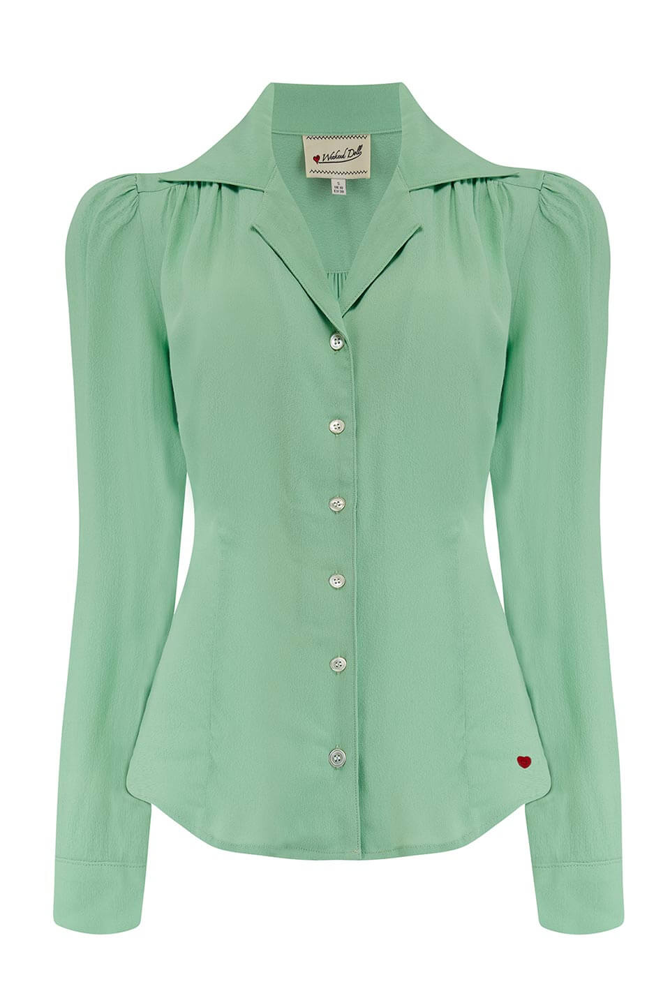 Weekend Doll Gene Long Sleeve Blouse #farve_mint-green