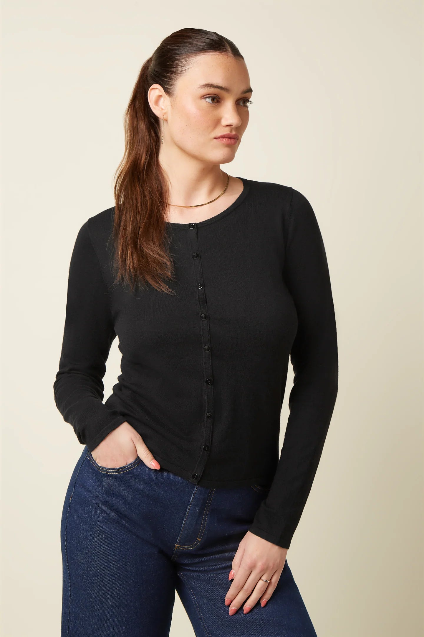 King Louie Cardigan Roundneck Cocoon
