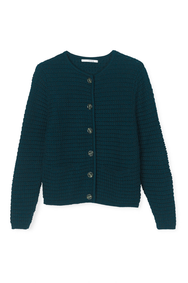 Sibin Linnebjerg Gwen Cardigan #farve_petrol