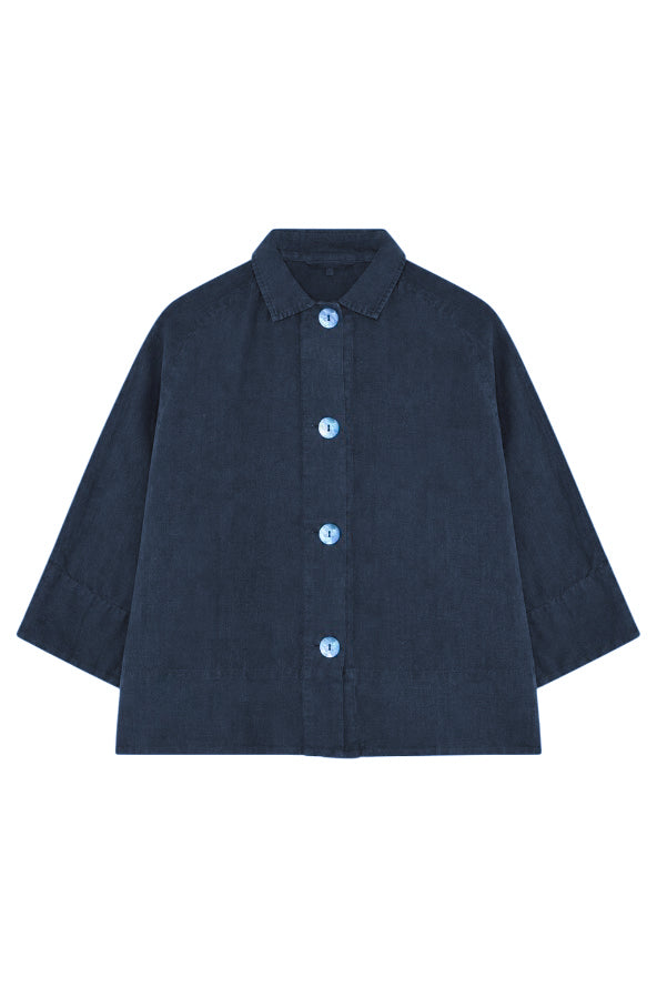 Own By Basics Linen Lab Coat Blouse