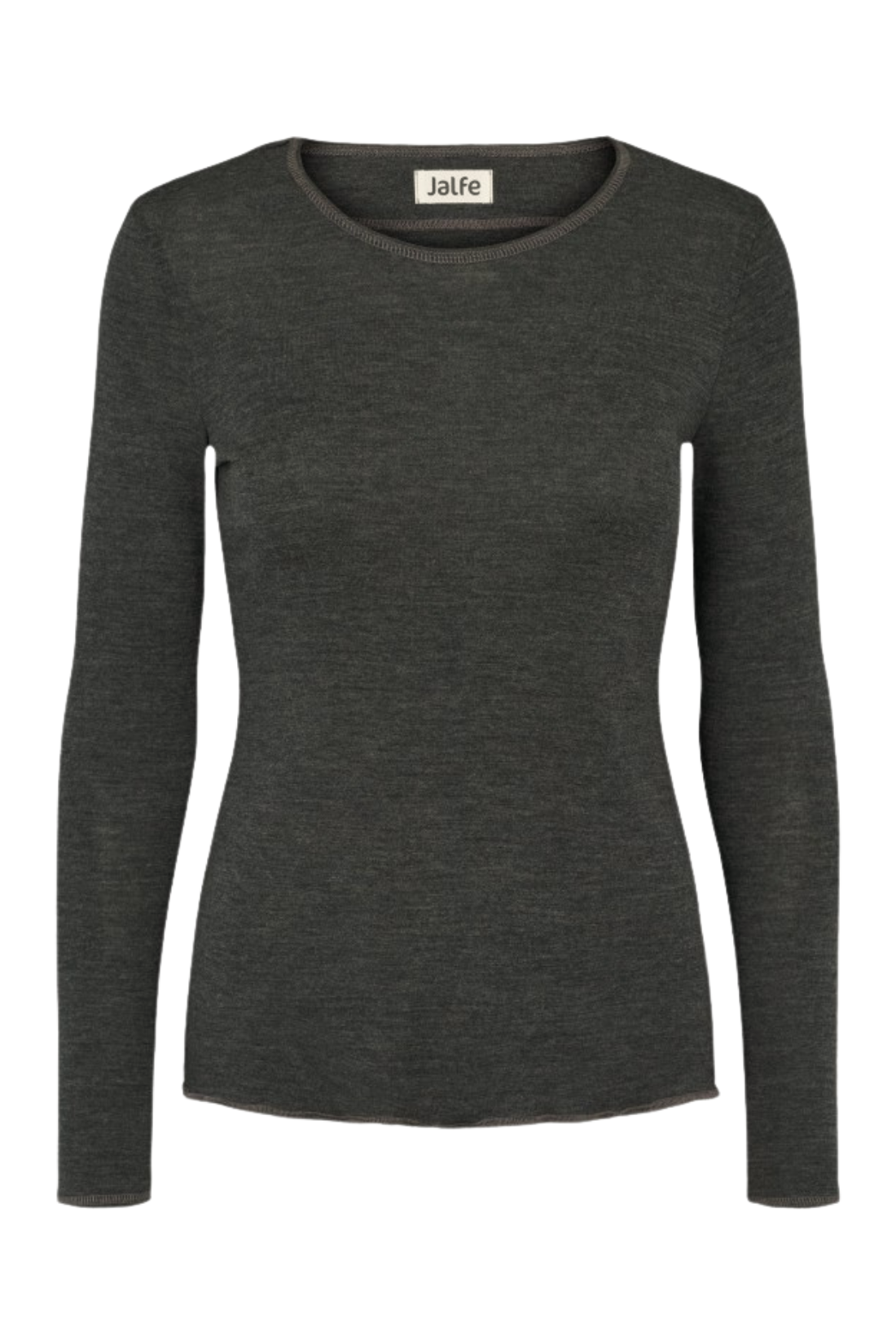 Jalfe Uldbluse Langærmet #farve_anthracite