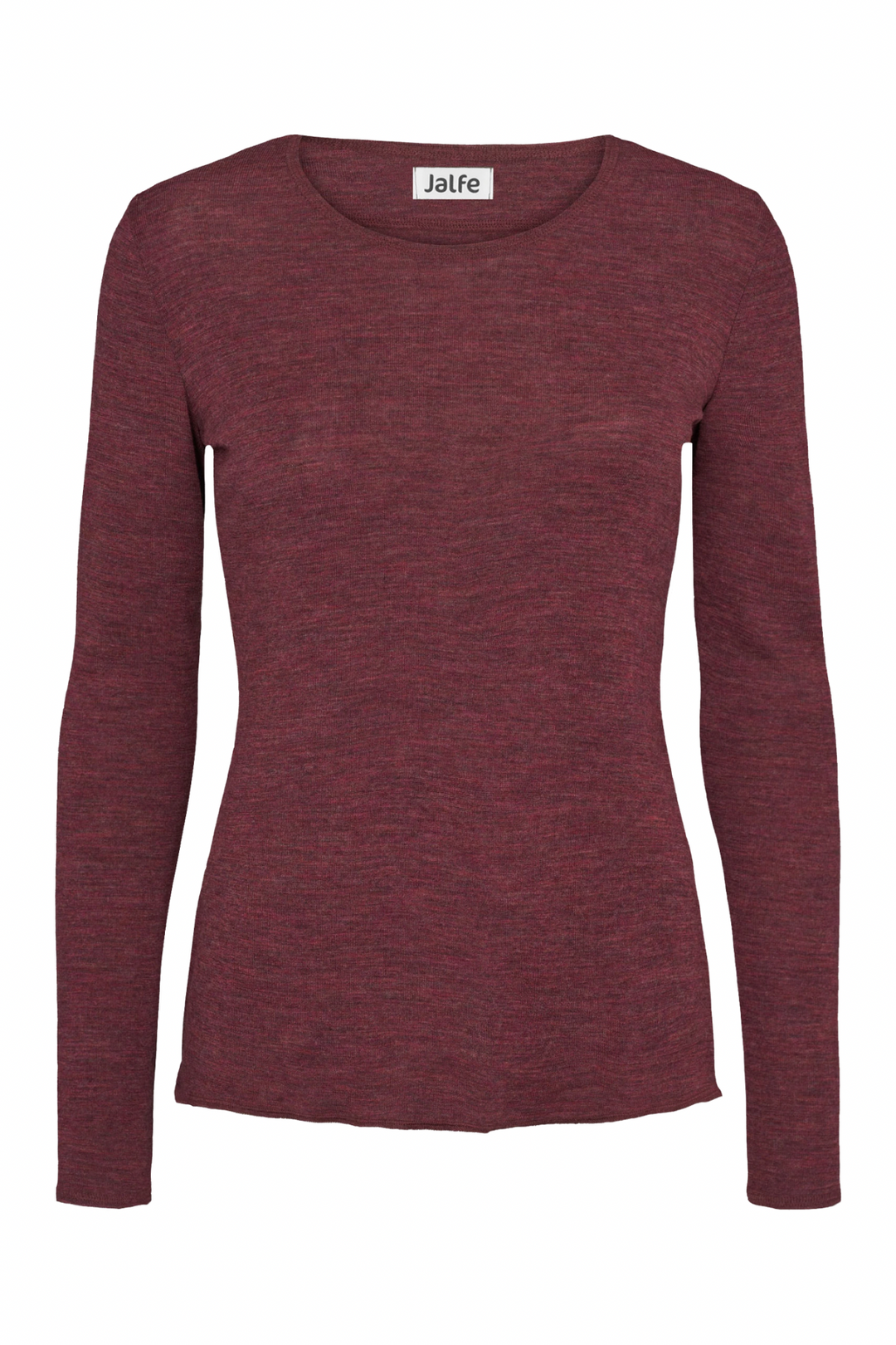 Jalfe Uldbluse Langærmet #farve_plum-melange