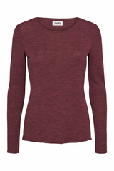 Jalfe Uldbluse Langærmet #farve_plum-melange