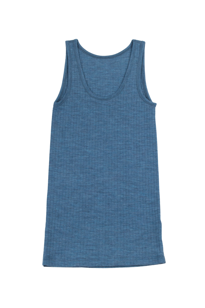 Joha Merino Singlet Women #farve_denim-blue