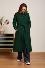 King Louie Arabella Coat Kennedy #farve_forest-green