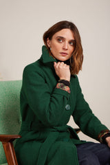 King Louie Arabella Coat Kennedy #farve_forest-green