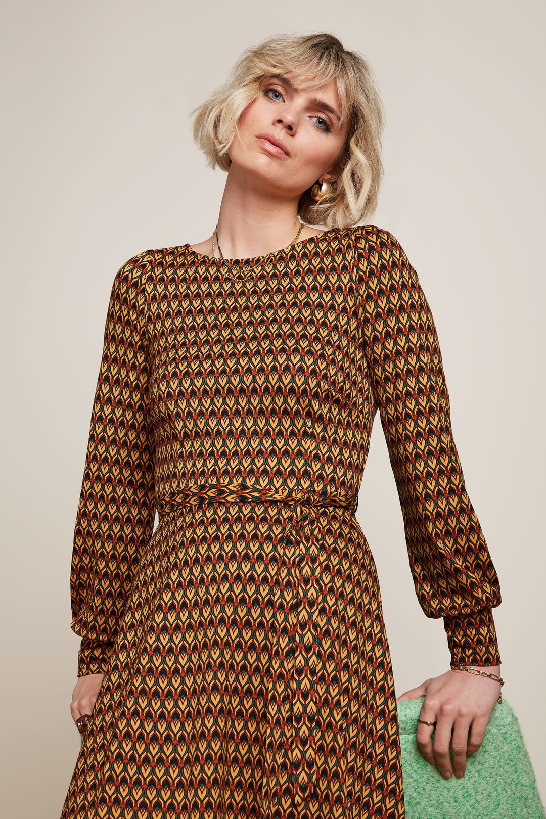 King Louie Betty Bellsleeve Dress Dandy