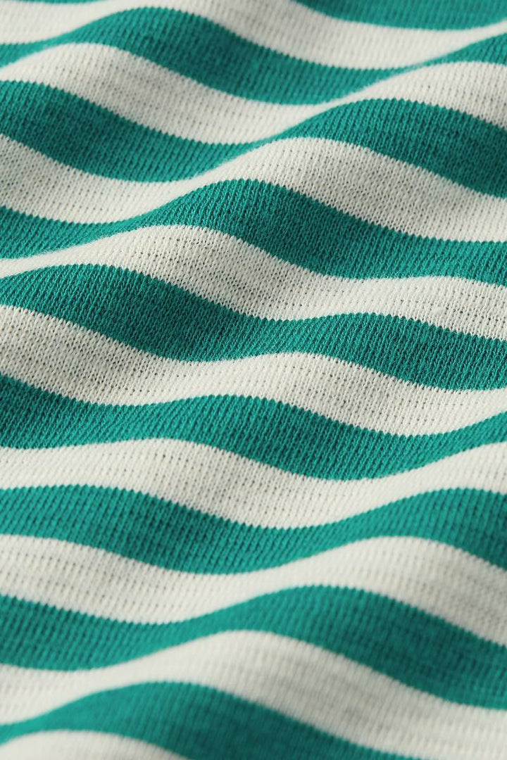 King Louie Boatneck Top Chopito Stripe #farve_ponderosa-green