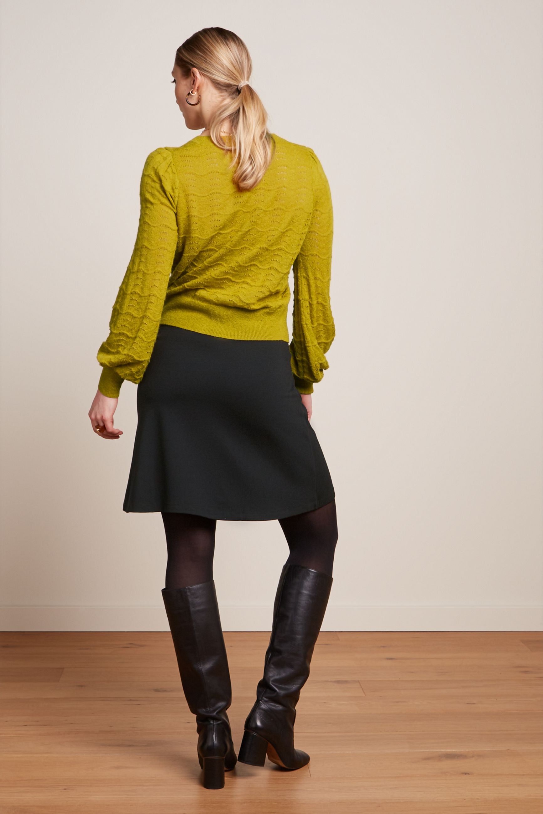 King Louie Border Skirt Milano Uni - Black-King Louie-Sophies.dk #farve_black