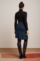 King Louie Border Skirt Milano Uni - Mørkeblå Evening Blue-King Louie-Sophies.dk #farve_evening-blue