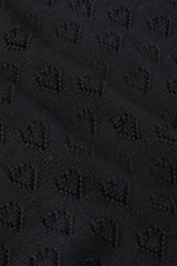 King Louie Cardigan V Heart Ajour Sort #farve_black
