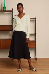 King Louie Cardigan V Heart Ajour Cream #farve_cream