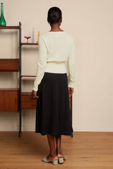 King Louie Cardigan V Heart Ajour Cream #farve_cream
