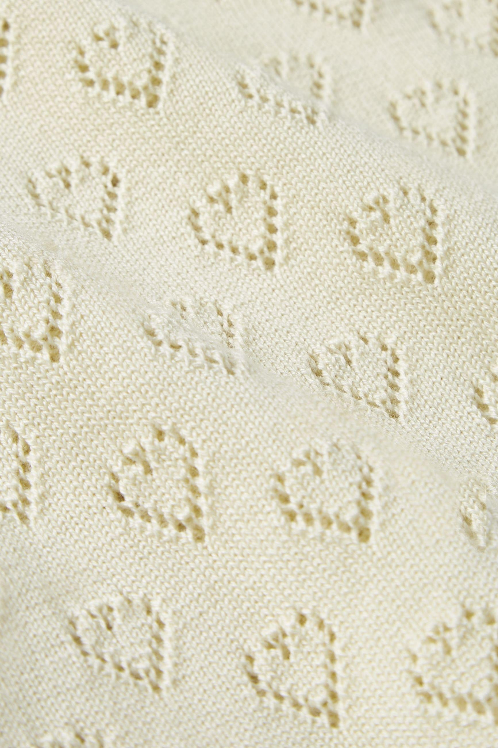 King Louie Cardigan V Heart Ajour Cream #farve_cream