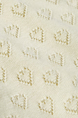 King Louie Cardigan V Heart Ajour Cream #farve_cream
