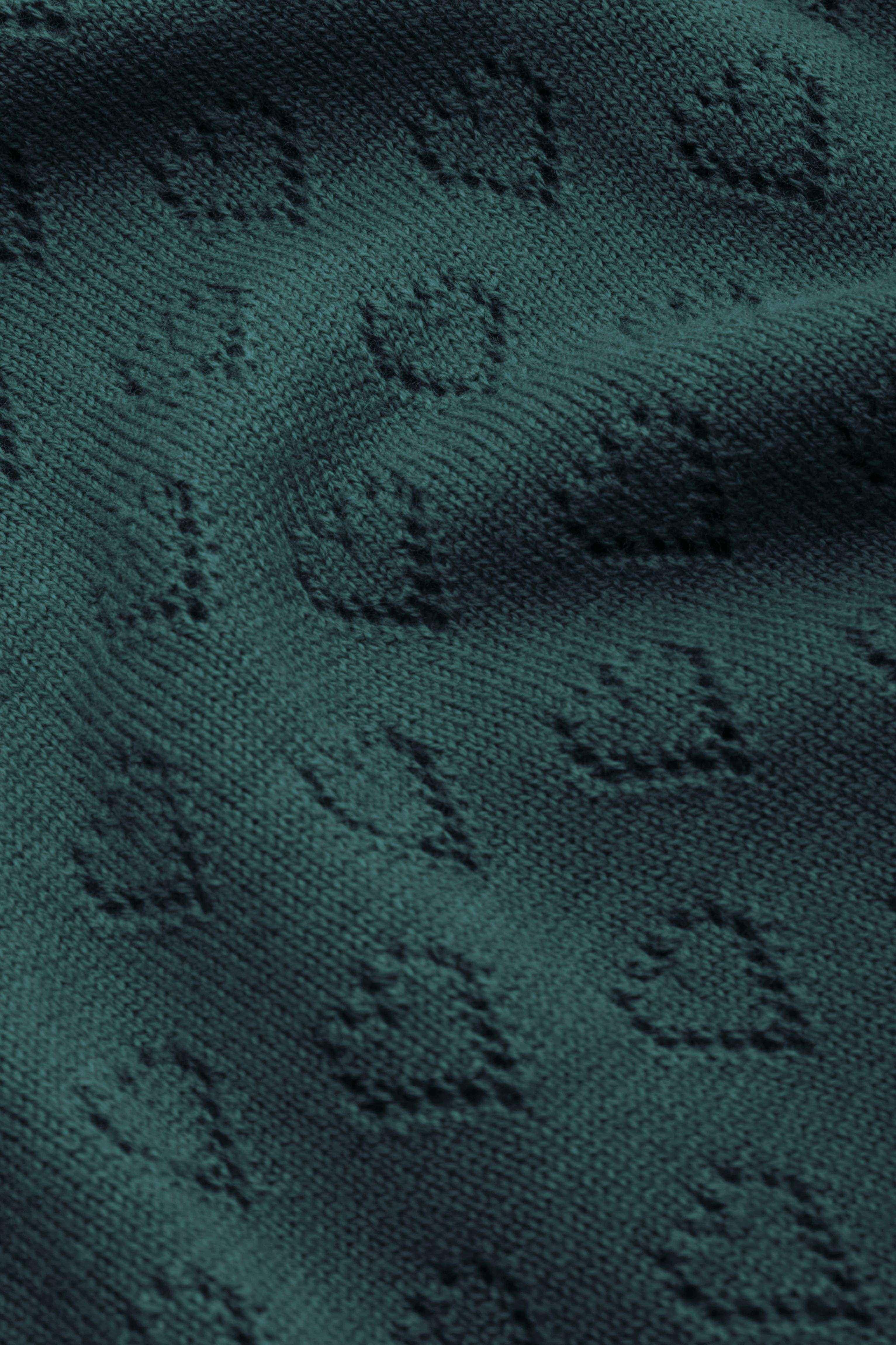 King Louie Cardigan V Heart Ajour Dragonfly Green #farve_dragonfly-green