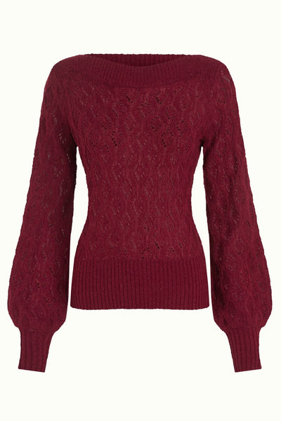 King Louie Erin Bell Top Borgo Red #farve_cabernet-red