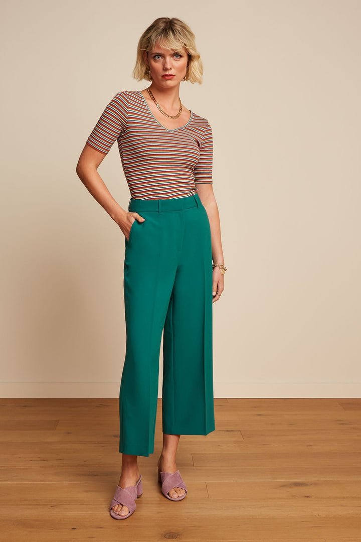 King Louie Frederica Pants Simonet Green #farve_ponderosa-green