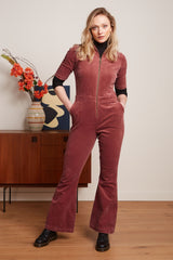King Louie Garbo Flare Jumpsuit Corduroy
