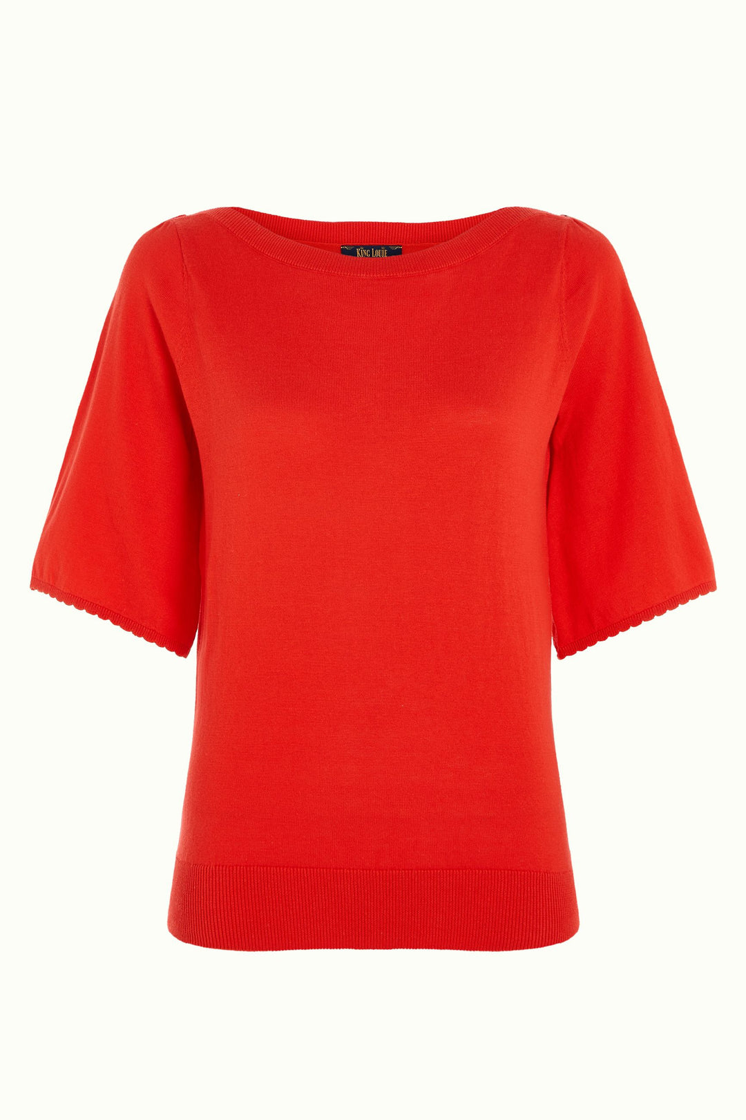 King Louie Ivy Top Wide Sleeve Club #farve_fiery-red