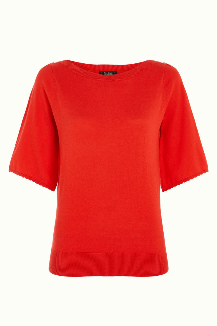 King Louie Ivy Top Wide Sleeve Club #farve_fiery-red