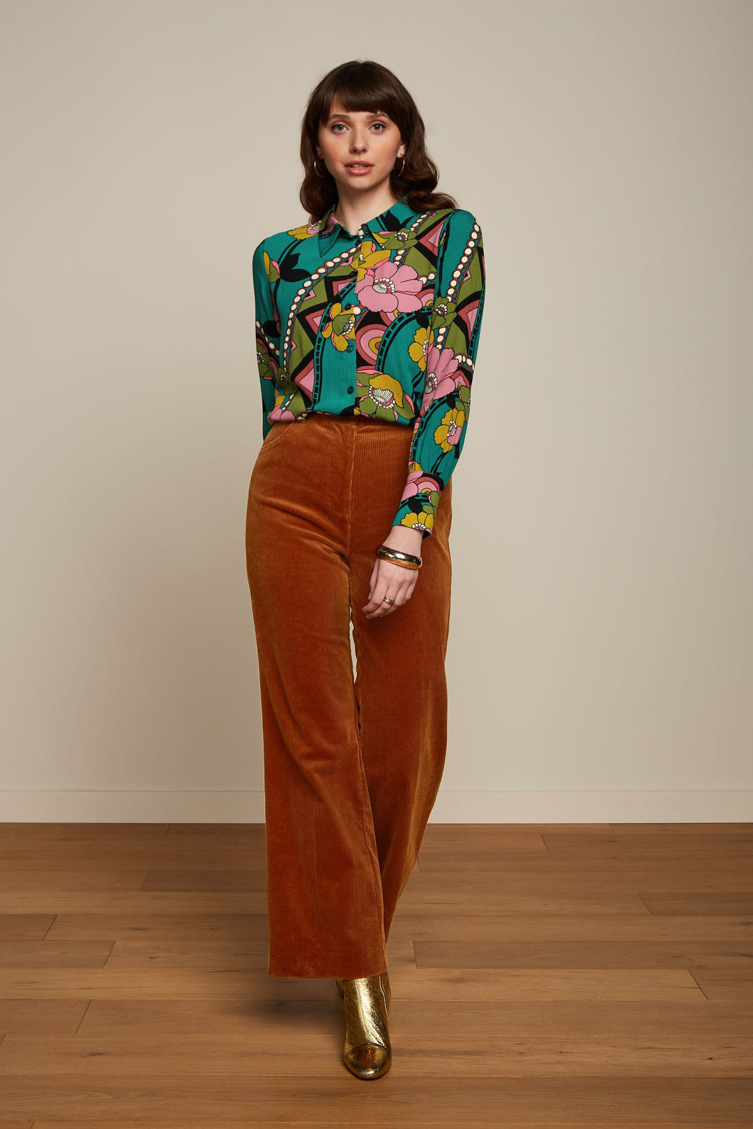 King Louie Marcie Pants Corduroy #farve_bombay-brown