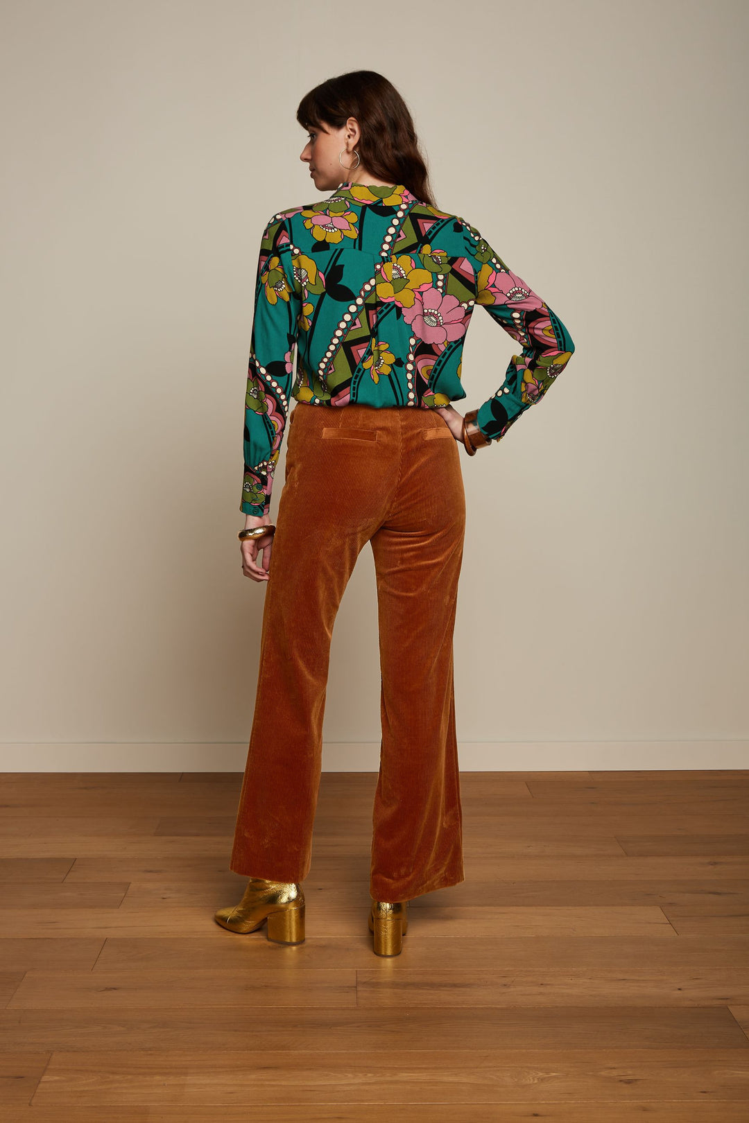 King Louie Marcie Pants Corduroy #farve_bombay-brown