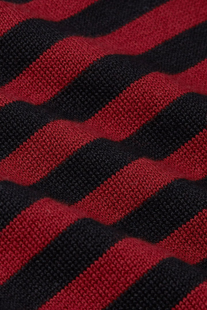 King Louie Marie Bell Top Loop Stripe #farve_cabernet-red