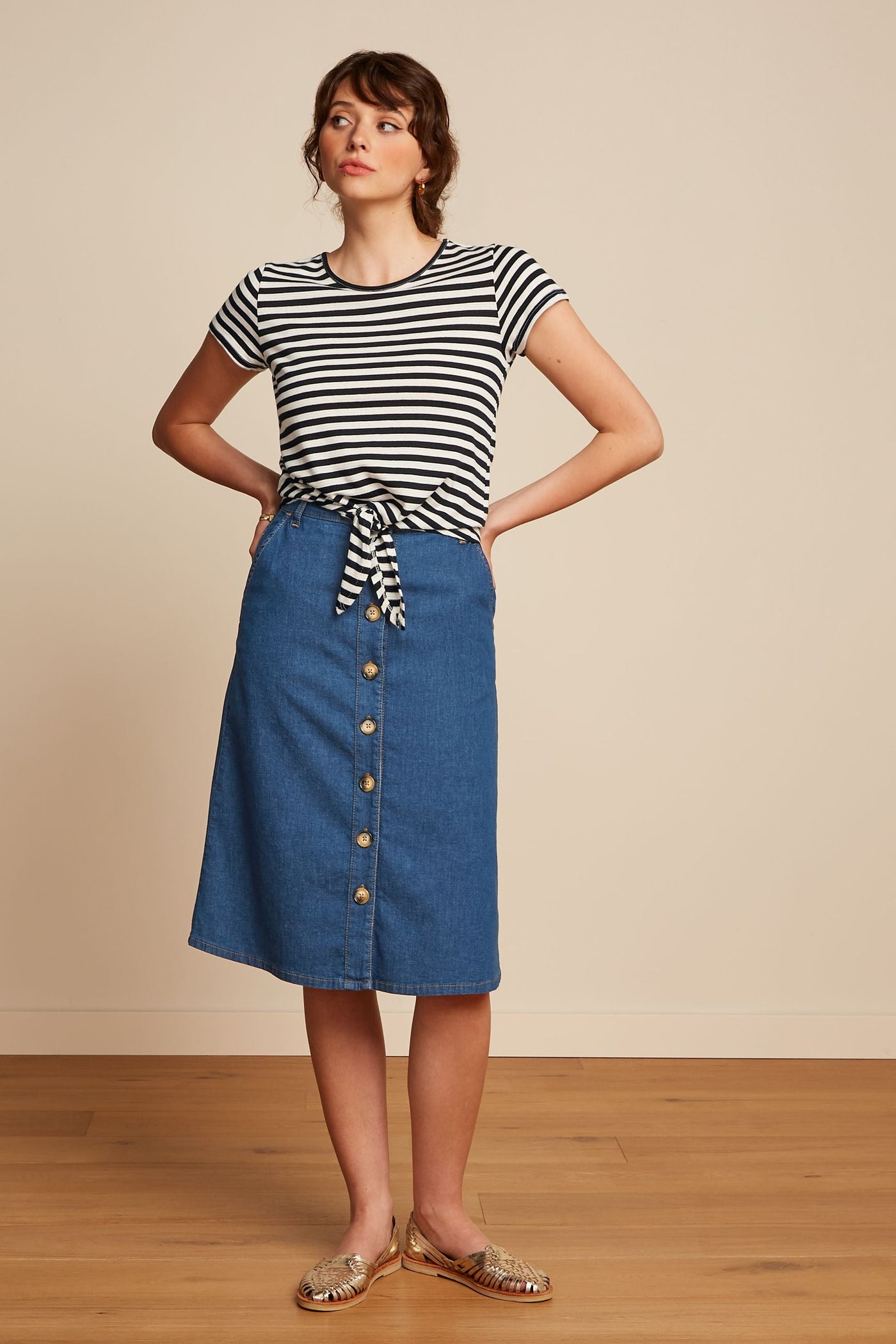 King Louie Marie Skirt Chambray