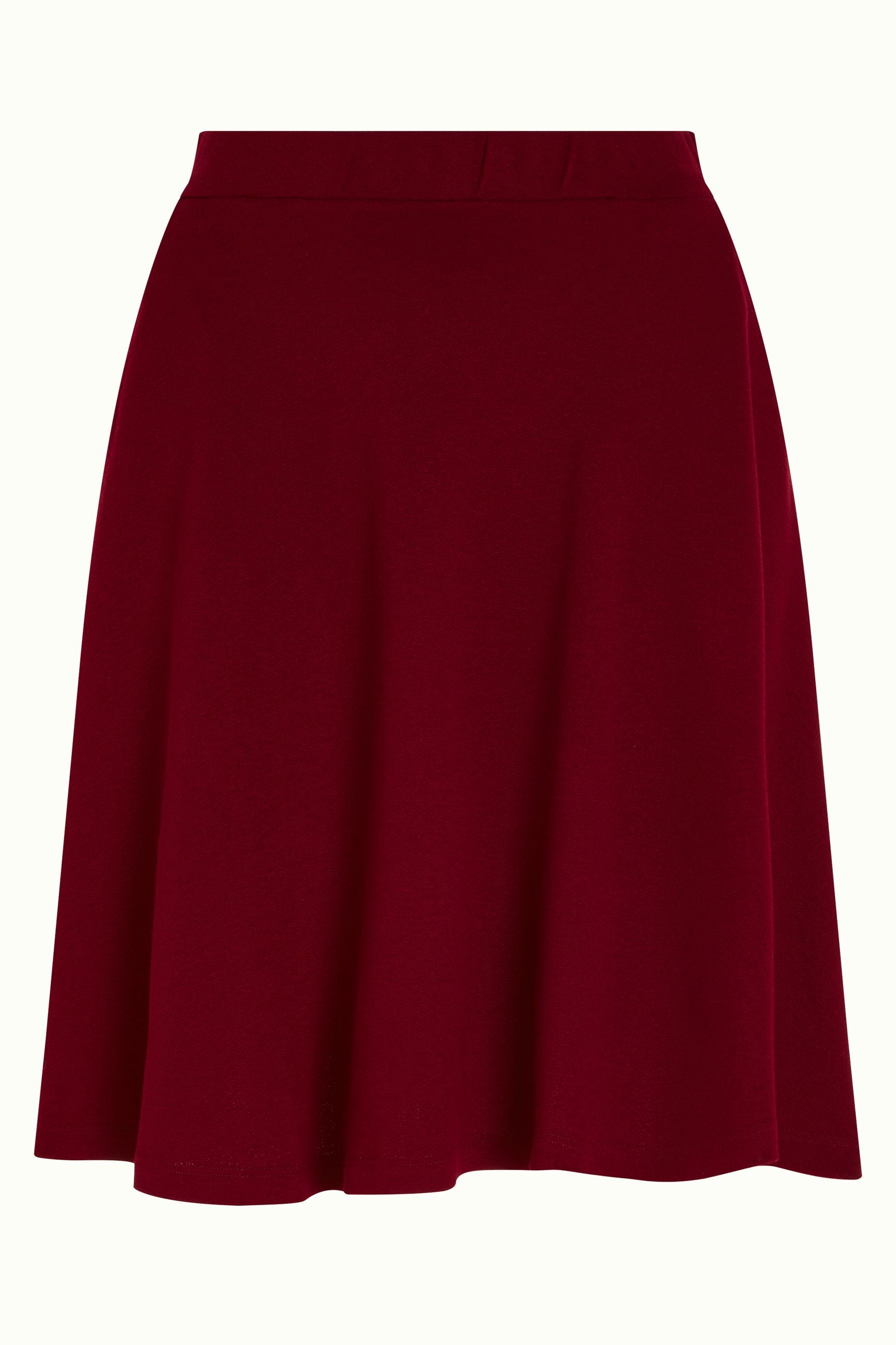King Louie Serena Skirt Milano Crepe #farve_cabernet-red