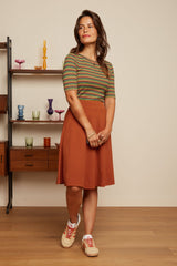 King Louie Serena Skirt Milano Crepe #farve_caramel