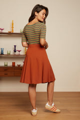 King Louie Serena Skirt Milano Crepe #farve_caramel