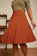 King Louie Serena Skirt Milano Crepe #farve_caramel