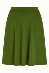King Louie Serena Skirt Milano Crepe #farve_olive-green