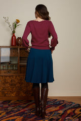 King Louie Serena Skirt Milano Crepe #farve_pond-blue