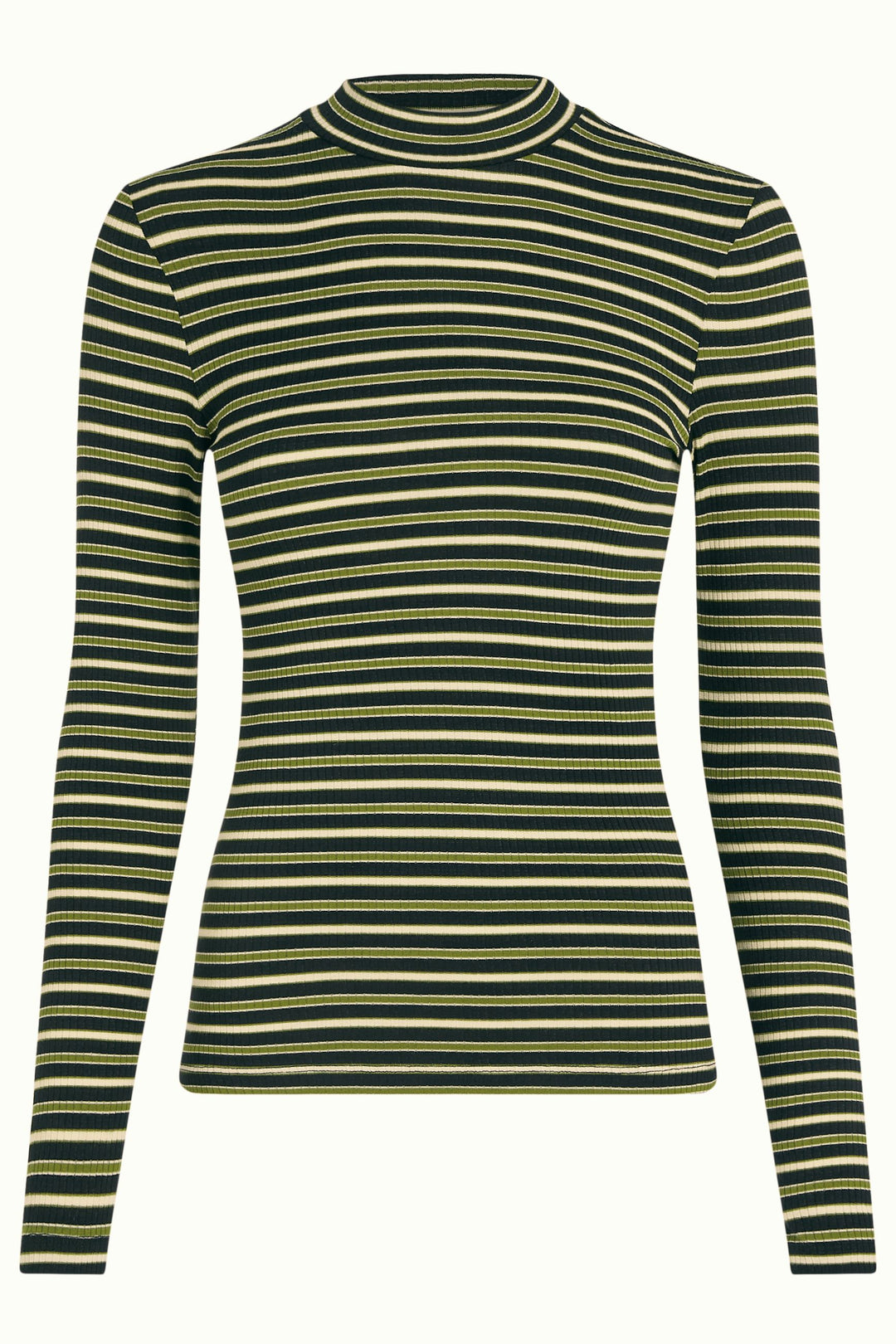 King Louie Turtle Top Pimm Stripe #farve_woodbine-green