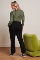 King Louie Turtle Top Pimm Stripe #farve_woodbine-green